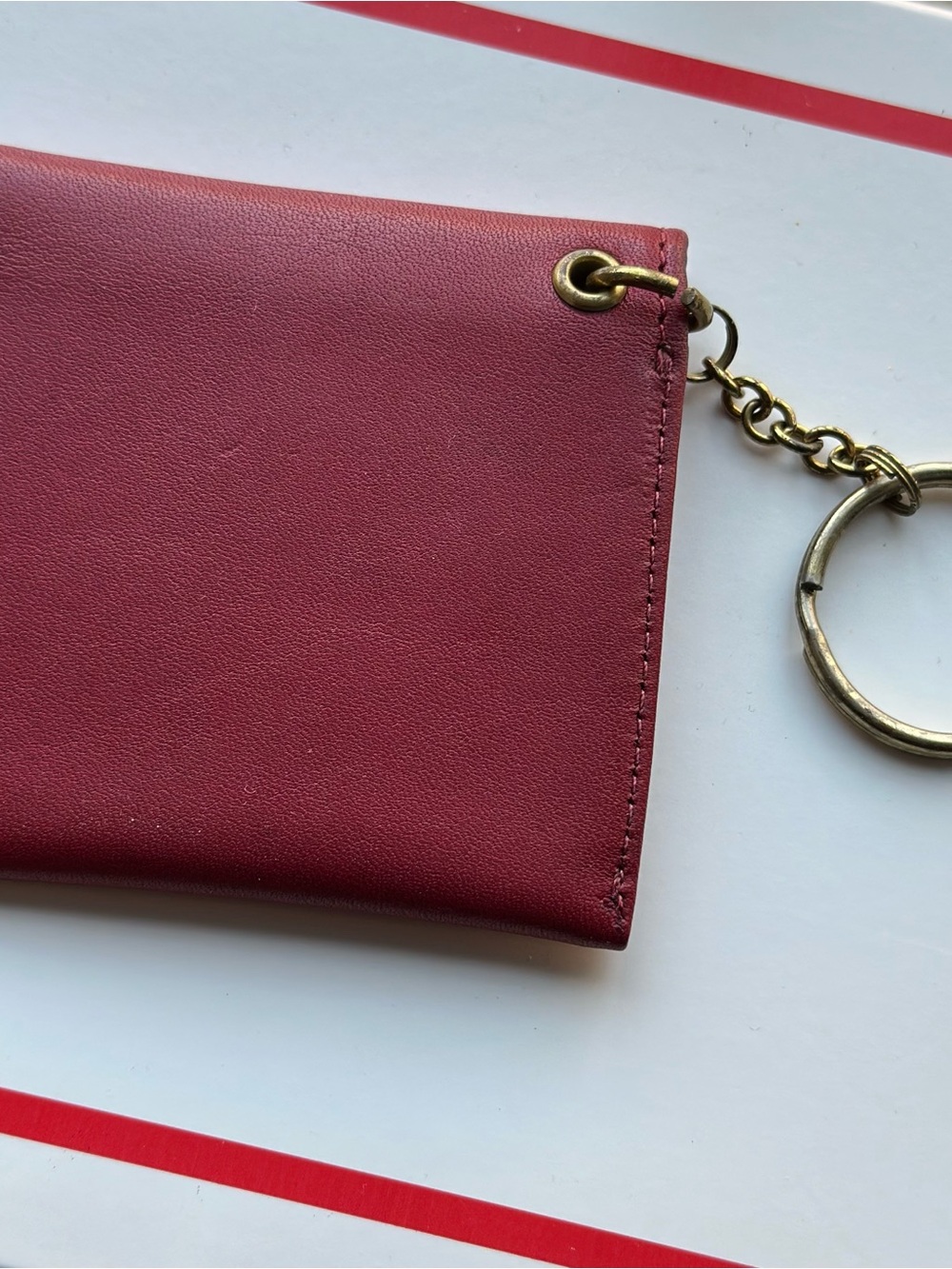 Coach Mini Keychain Pouch - Red - Picture 3 of 10